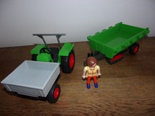 Playmobil Combine harvester Tractor Tracteur avec remorque Traktor ferme farm
