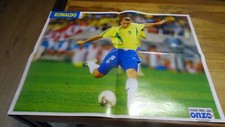 POSTER ONZE FOOTBALL BRESIL CHAMPION MONDE 2002 RONALDO R9