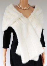 Vison Étole Fourrure Écharpe Saga Mink Cape Opéra Mariée Mariage Jasmine Blanc