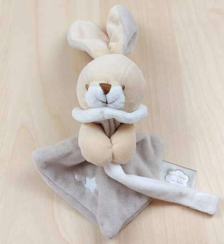 Doudou lapin beige - , blanc