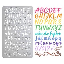 Pochoir Lettres Métal pour Sculpture Sur Bois Pochoir Alphabet de Lettrage Ré...