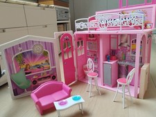 maison de poupée Barbie Mattel 2009 pliable R4186