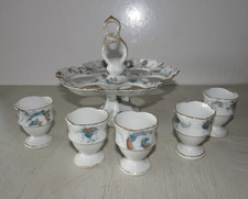 ANCIEN SERVITEUR PORTE COQUETIERS OEUFS EN PORCELAINE