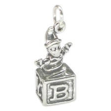 Jack in the box charme en argent sterling .925 x 1 charmes Childs Toys!