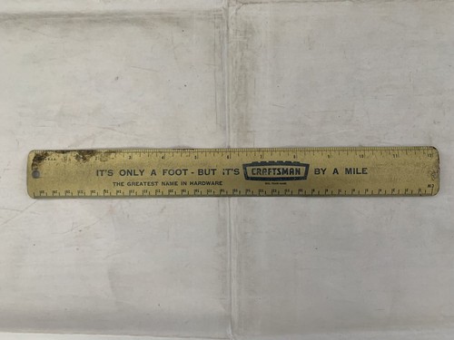 Vintage craftsman metal ruler - craftsman,