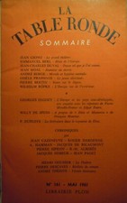La Table Ronde n°161 mai 1961
