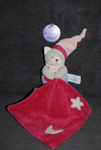 Doudou chat mouchoir rose - 🍀doudou,