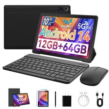 10 Pouces Tablette Android 14 Tablettes HD IPS 1280x800 12Go RAM 64Go ROM 1 t...