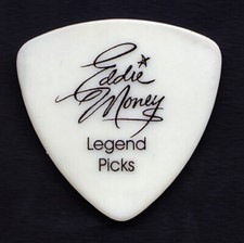 Eddie Money Tommy Girvin Blanc/Noir Basse Guitare Pick - 1990s Visites