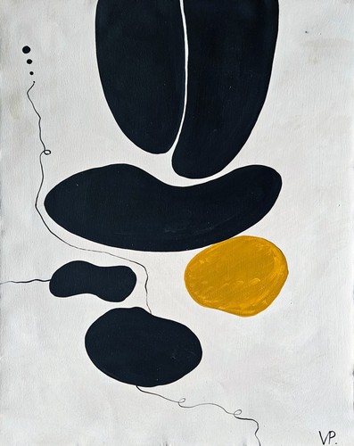 Peinture huile abstraite - à, l'huile