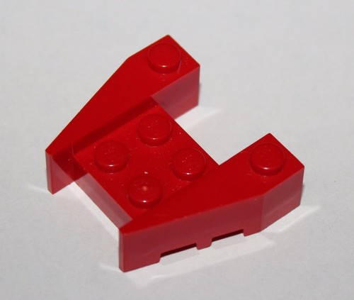 Lego red wedge 3x4 - red,