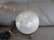 ancienne lampe ou veilleuse art déco signé Deveau décor de rose