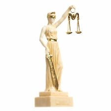 Statue de la déesse grecque Themis ton or aveugle justice sculpture avocat 7"