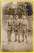cpa CARTE PHOTO SPICHEREN Rue de FORBACH Soldats d'ELBEUF Militaires Uniformes