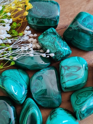 Pierre roulée malachite - en,
