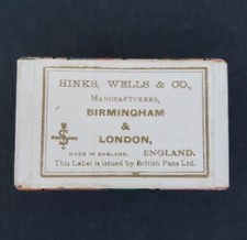 Boite plume HINKS WELLS Imporved Mapping 2252 EF  pen Feder nibs box