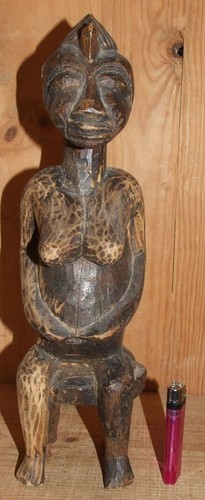 Statue femme assise senoufo - statue,