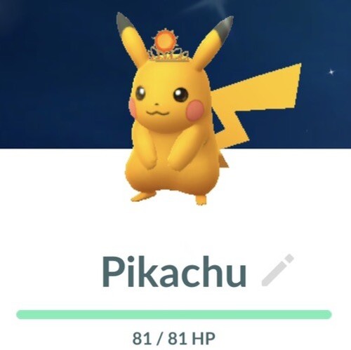 Shiny sun crown pikachu - sun,