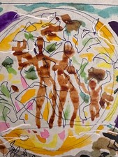 Jean Terles étude portrait L'Age D'Airain tapisserie Moderne Maternité art déco