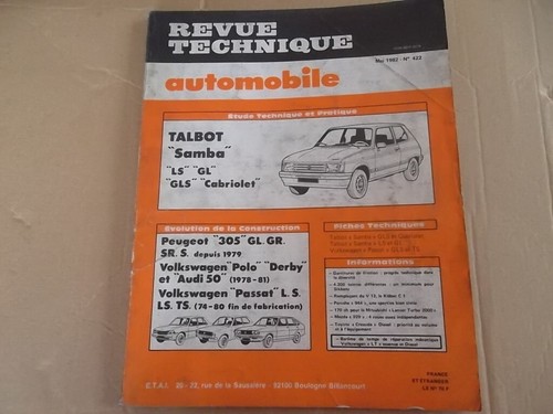 Revue technique talbot samba - talbot,