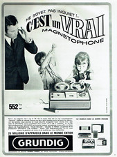 publicité Advertising 0223 1967   Grundig  c'est un  vrai magnétophone