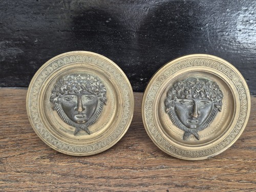 Paire patenes ancienne - paire, bronze
