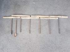 Lot ancien outil sabotier menuisier gouge bois fer forgé charpentier sculpteur