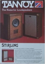 BROCHURE HAUT-PARLEURS STIRLING TANNOY 1985 
