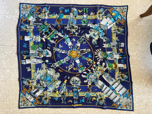 Foulard carré hermès soie - hermès,