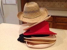 Lot of 7 Ladies Straw Hats
