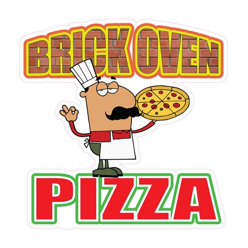 Food truck decals brick oven - brick,