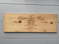 Ancienne estampe caisse vin en bois : Vieux Robin - 1987 - Bégadan