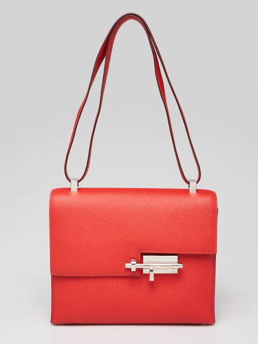 Hermes 23cm rouge coeur - rouge,