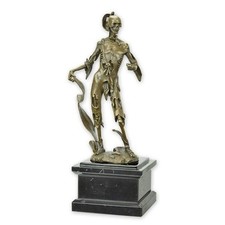 Sculpture de Momento mori en bronze sur un socle en d'après Hans Leinberger