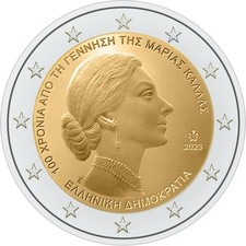 Grèce 2€ 2023 - 100 ans de Maria Callas UNC
