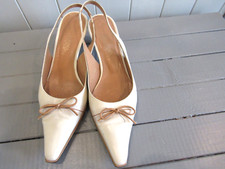 SANDALES A TALONS CUIR CREME P 40 SAN MARINA