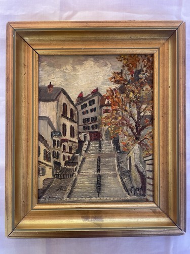 Oil painting montmartre - painting,
