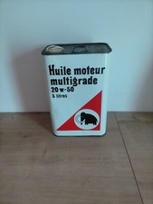 Ancien bidon d'huile automobile vide déco garage usine atelier 