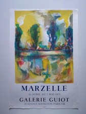 Jean Marzelle Affiche Exposition 1975 Galerie Guiot  Imp Mourlot Exhibition 