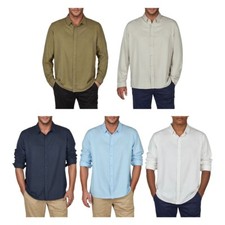 Riverso Chemise en Lin Manches Longues Hommes Ajustement Régulier RIVFabrizio