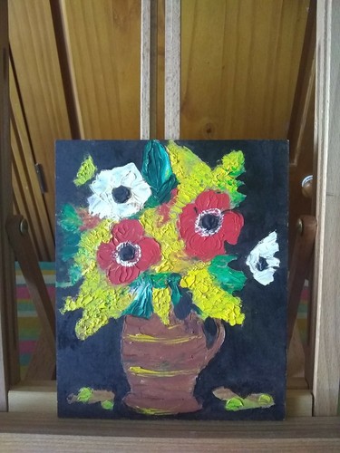 Tableau huile couteau - au,