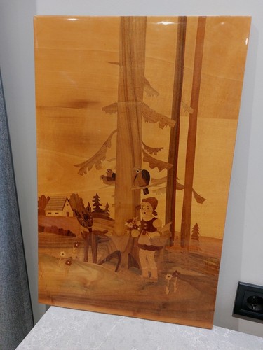 Photo ancienne murale bois - photo,