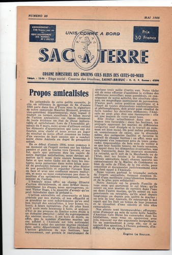 Revue sac terre col - sac, à