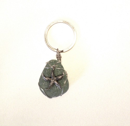 Porte clés verre mer - en,