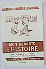 - MON MEMENTO D'HISTOIRE- Anscombre 1966 - Cours fin études primaires