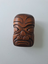 Sculpture mask wood tiki pacific islands Polynesia Tahiti figurine tiki oceanic