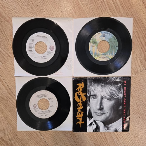 Rod stewart 45s lot - stewart, hot