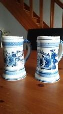 2 Chopes    * HEINEKEN *    Faïence de Blue Delft