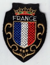 ECUSSON BRODE FRANCE DRAPEAU TRICOLORE 7.5X6 CM