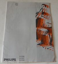NOTICE D'EMPLOI MAGNETOPHONE à Cassette N 2206 2207 & 2208 PHILIPS Vintage 70' 